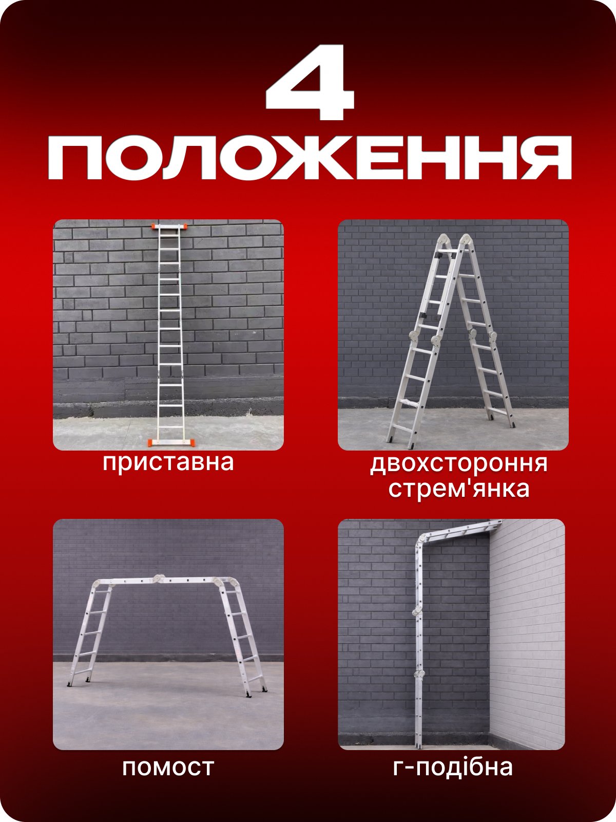 Драбина у чотирьох положеннях